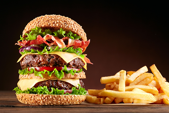Hamburger mit Menü